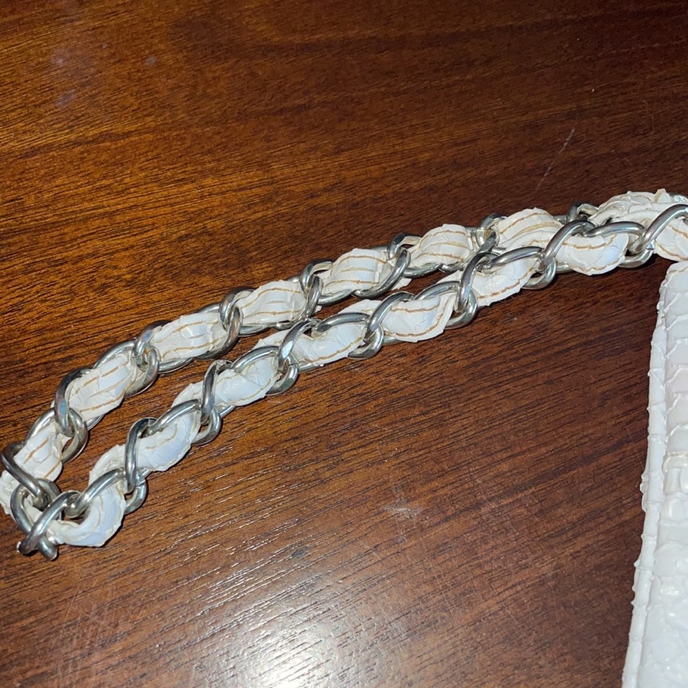 Express White Scale Pattern Clutch - image 3